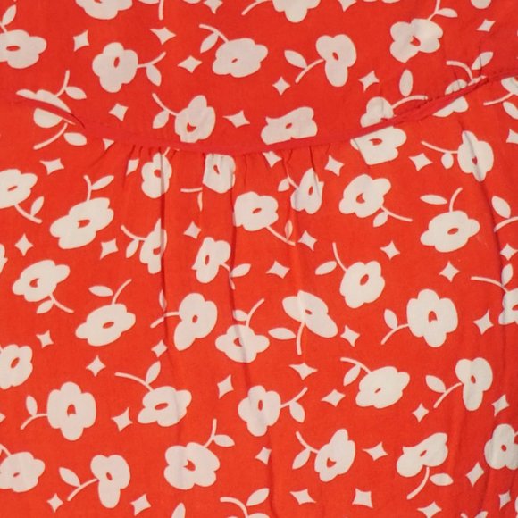 Maeve for Anthro Ardmore Swing Red & White Floral Button-Front Tank - Picture 6 of 10